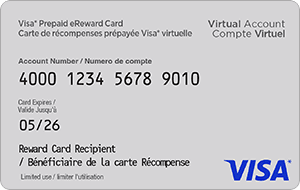 Visa Prepaid eReward Card Canada CAD — Visa Prepaid eReward Card Canada CAD